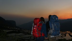 Levé de soleil sur les rizières de Yuanyang