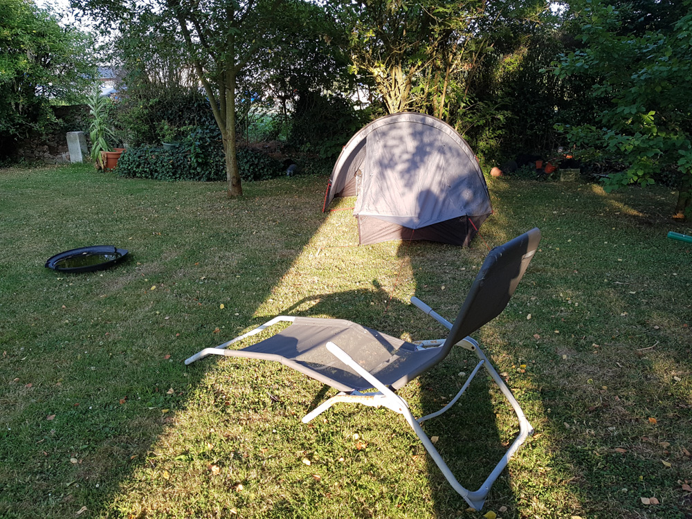 camping dans le jardin